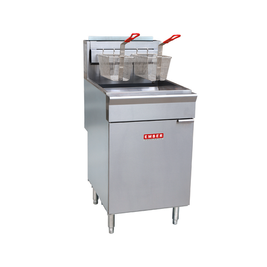 Ember Commercial EMFR-70 70lb Floor Type Commercial Gas Deep Fryer