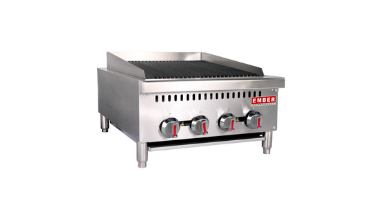 Ember Commercial EMRC-24M 24" Table top Commercial Gas Charbroiler